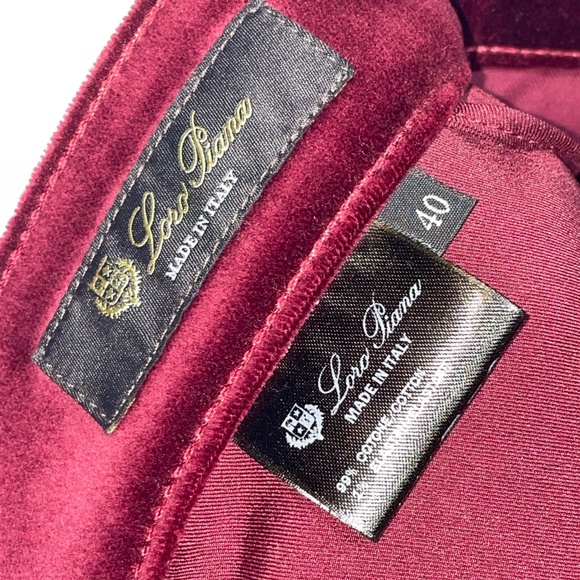 Loro Piana Velvet Red Classic Casual Pants Trousers Women Size 4 - Picture 4 of 6
